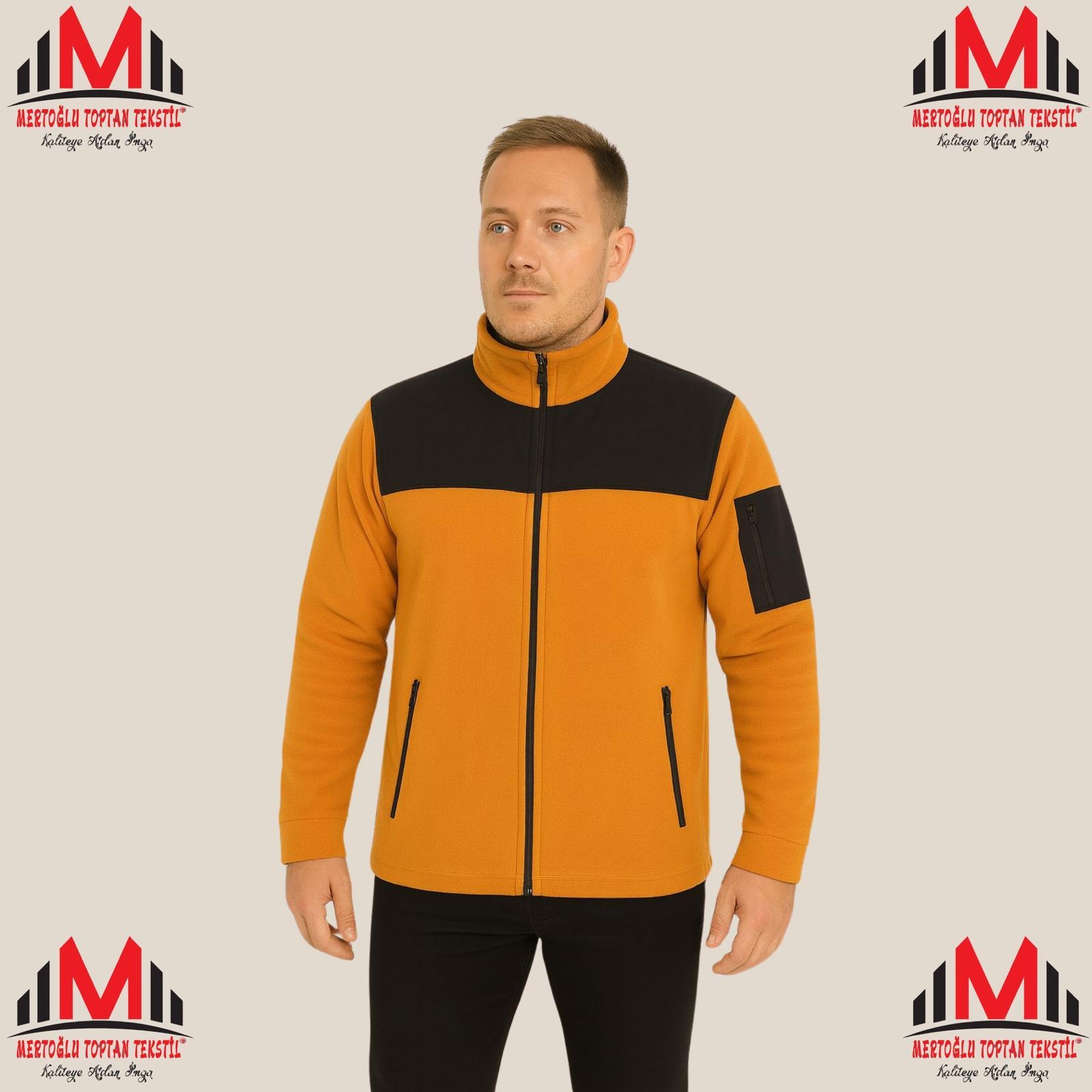 AÇIK TURUNCU POLAR CEKET 